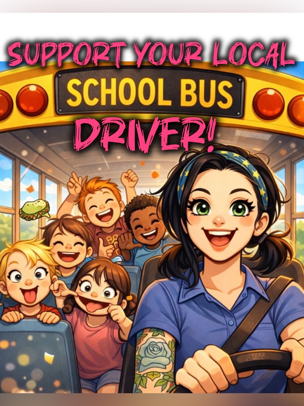 Support Your Local School Bus Driver 💜🚌